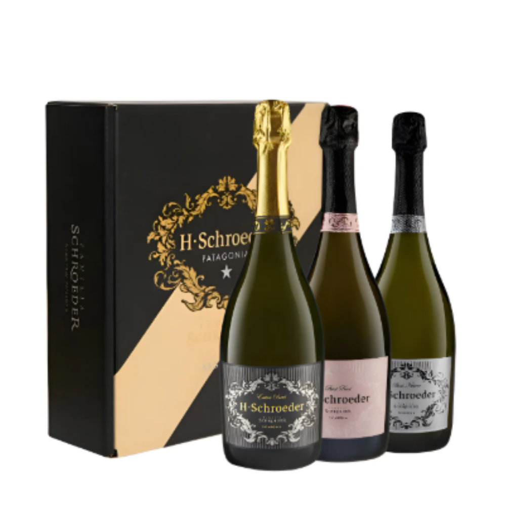 Espumante H. Schroeder Estuche x3 Extra Brut + Rosé + Nature